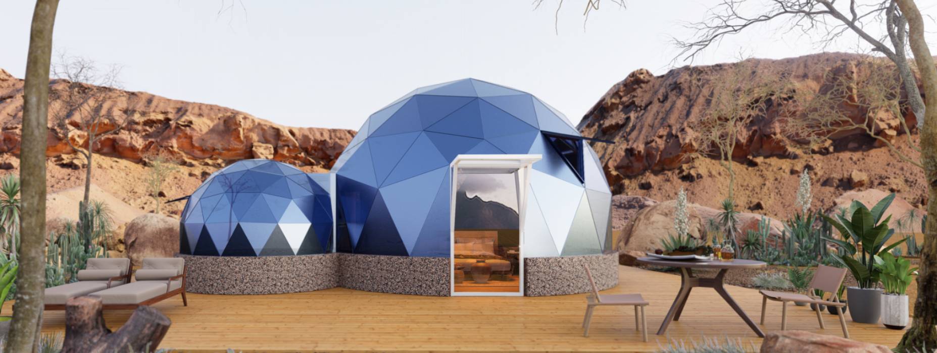 天等县球形智能光伏玻璃星空房